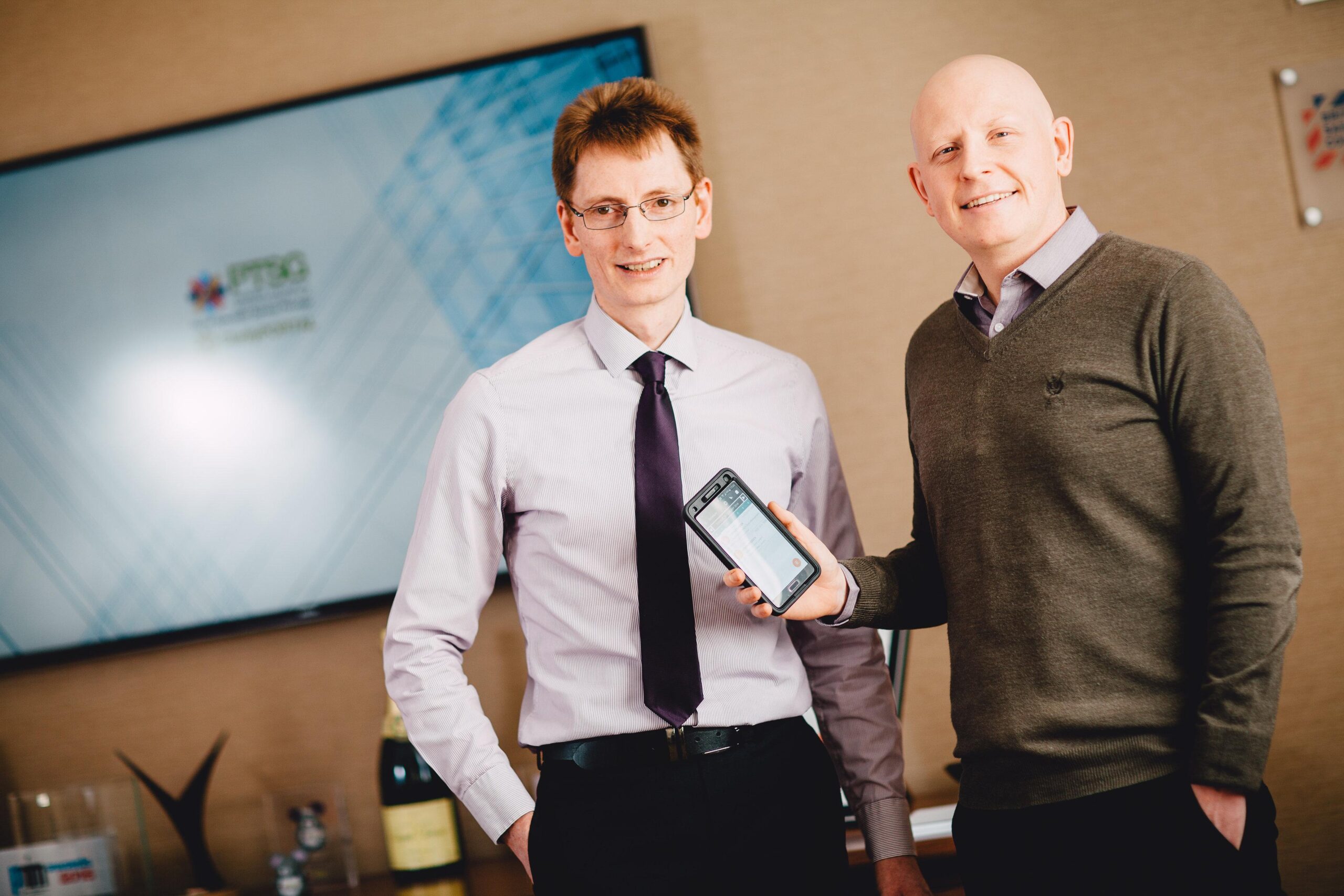 PTSG's software development team, Chris Cook and Simon Wainwright